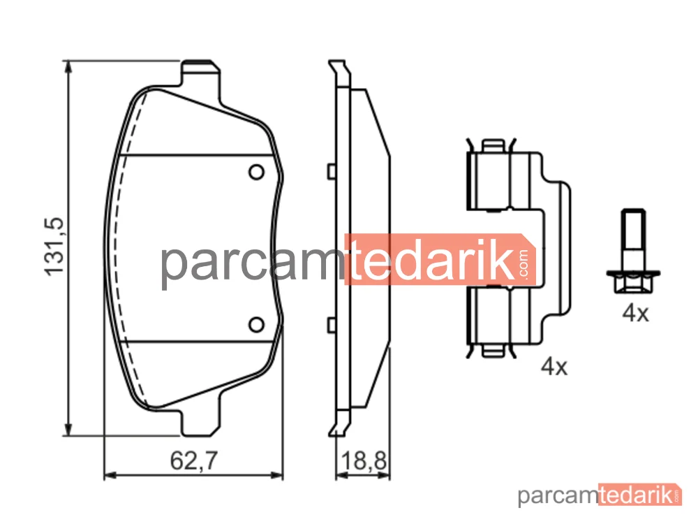 BOSCH 0986424829 | Fren Balatası — Skoda Roomster, Seat Cordoba, Skoda Fabia I