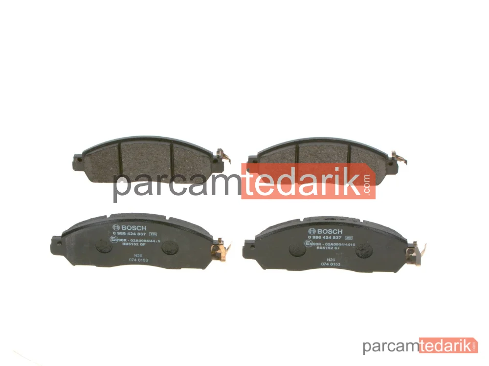 BOSCH 0986424837 | Fren Balatası (Ön) — Nissan Navara NP300 Pick-Up, Renault Alaskan
