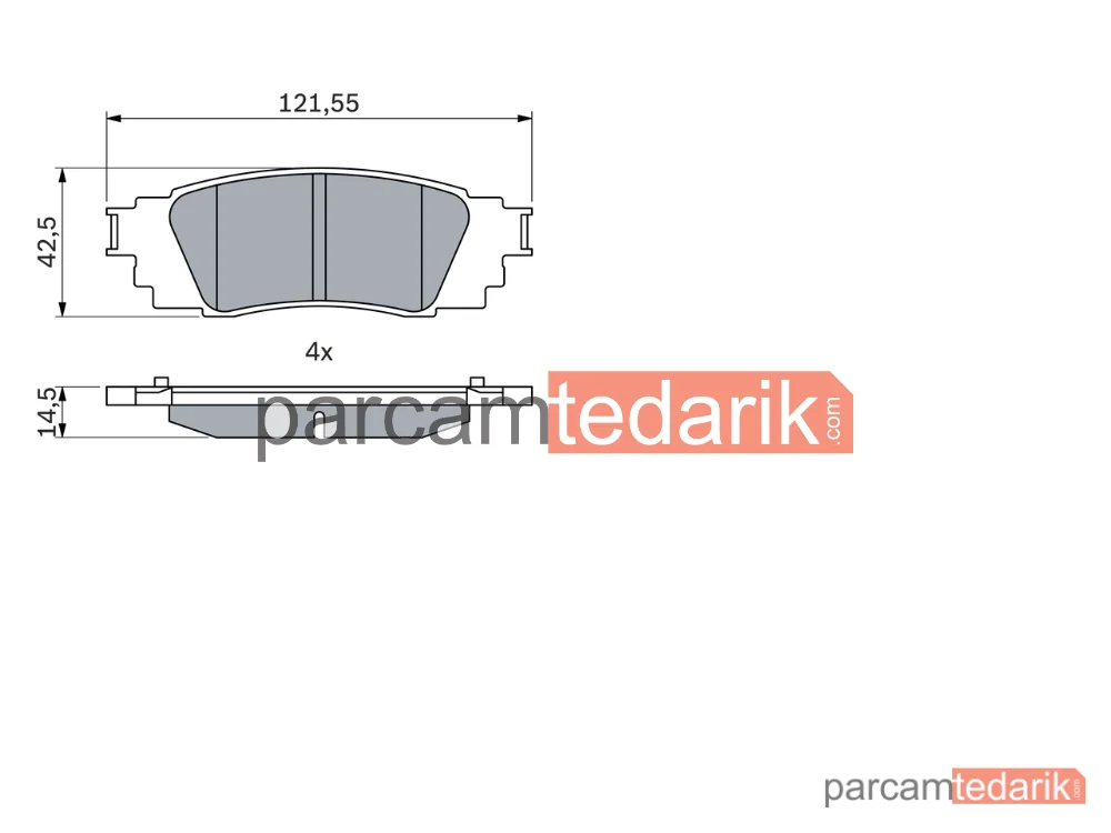BOSCH 0986424840 | Fren Balatası (Arka) — Toyota C-Hr