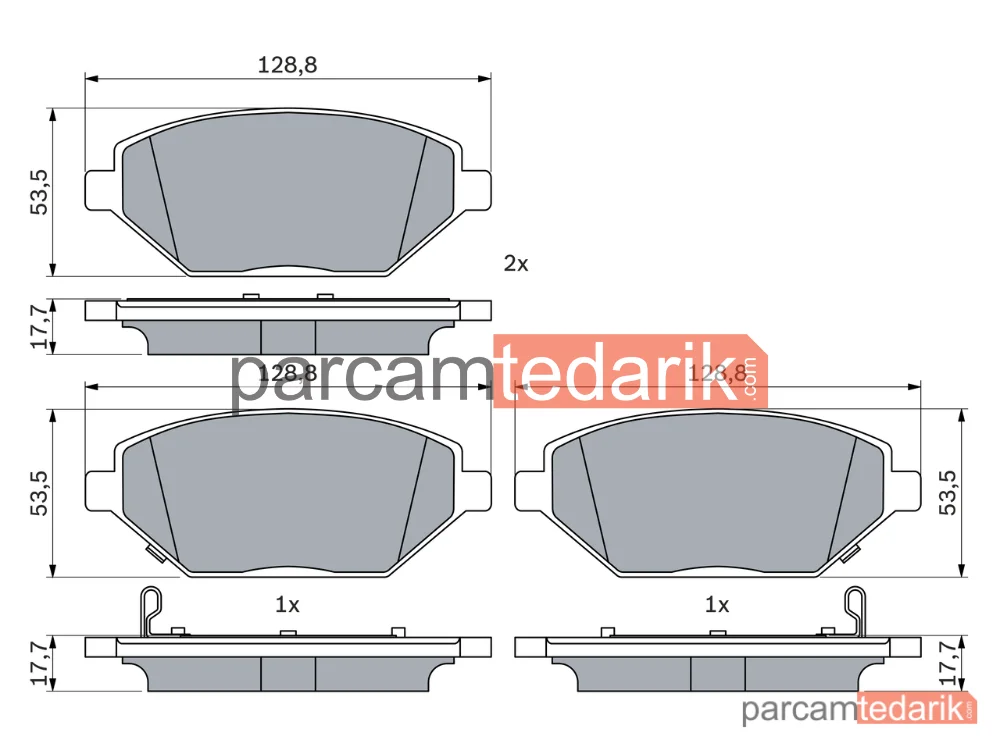 BOSCH 0986424843 | Fren Balatası (Ön) — Opel Karl
