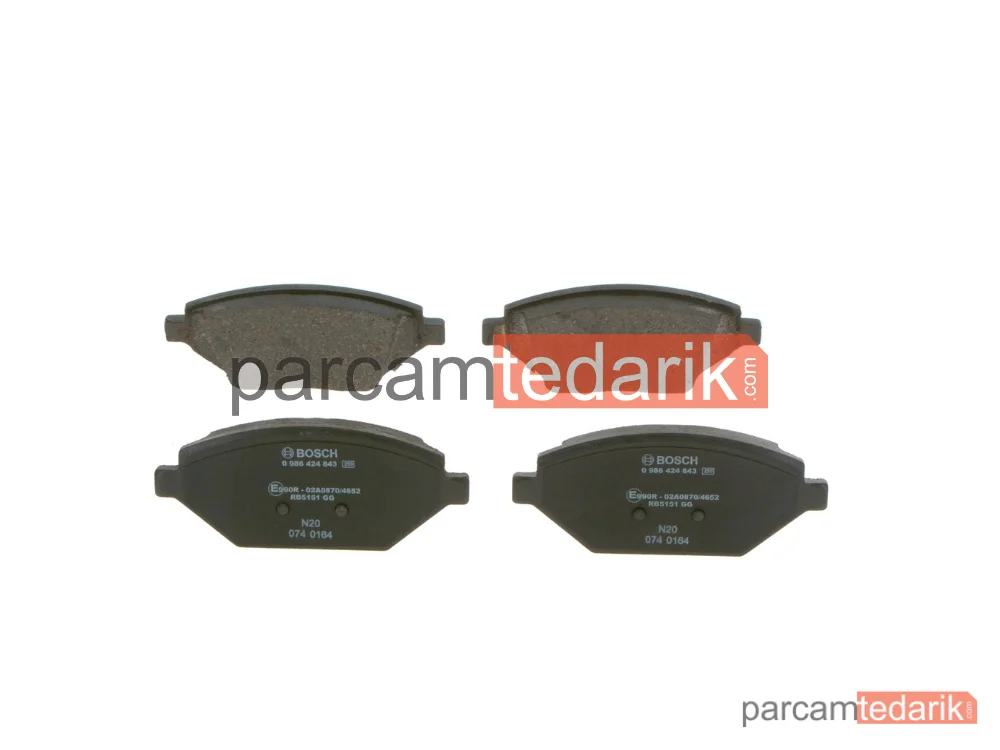 BOSCH 0986424843 | Fren Balatası (Ön) — Opel Karl