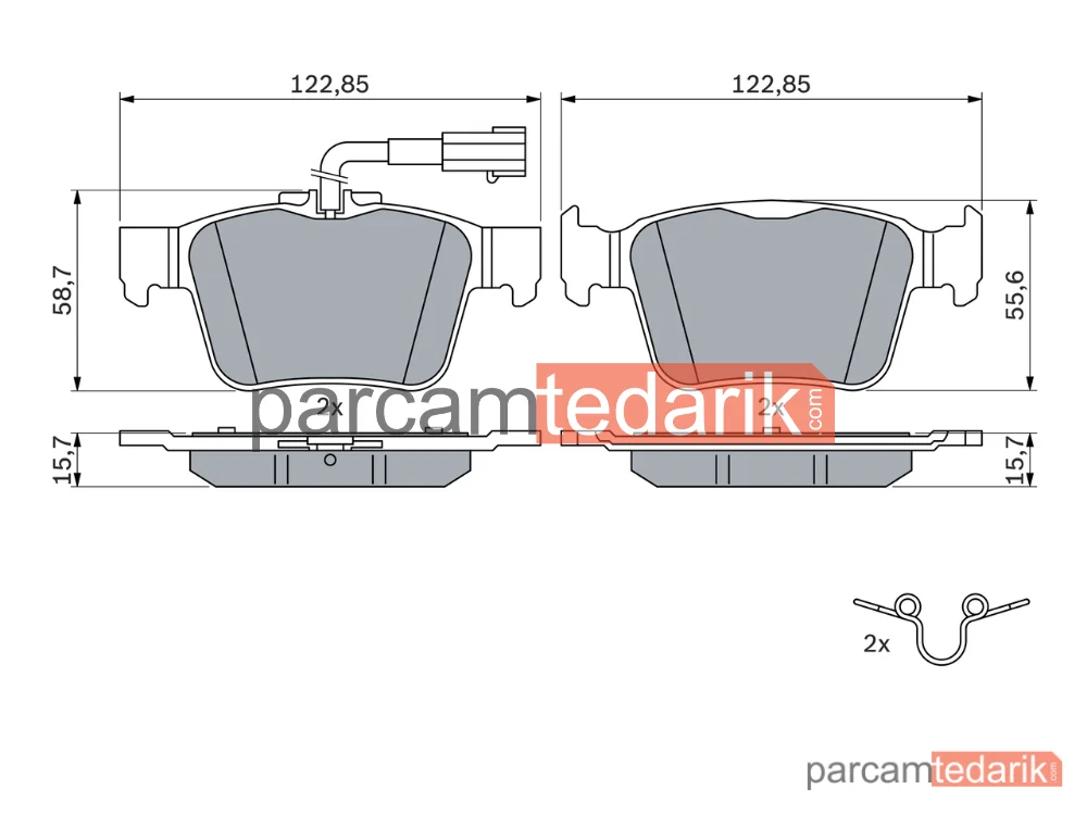 BOSCH 0986424848 | Fren Balatası (Arka) — Alfa Romeo Giulia, Alfa Romeo Stelvio, Maserati Levante Suv