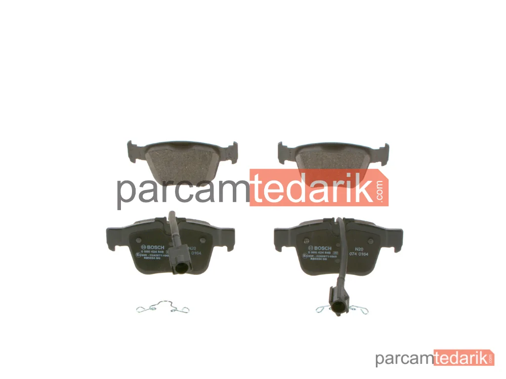 0986424848 | Fren Balatası (Arka) — Alfa Romeo Giulia, Alfa Romeo Stelvio, Maserati Levante Suv