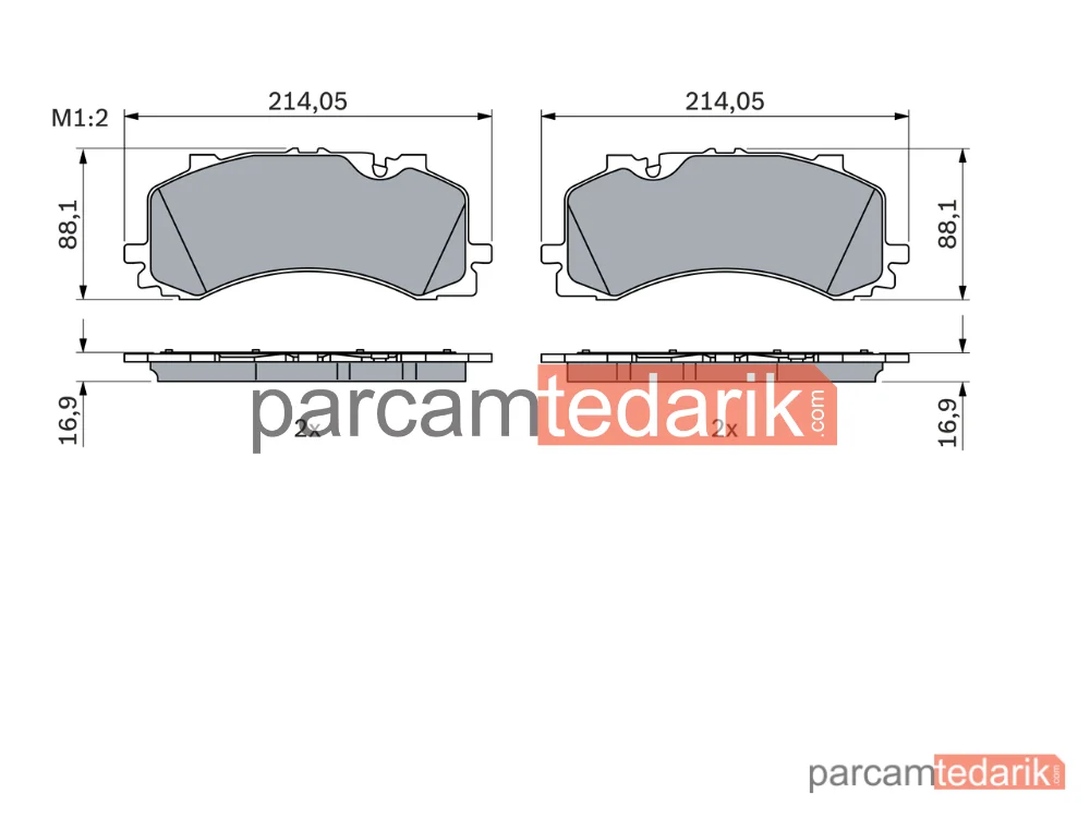BOSCH 0986424850 | Fren Balatası (Ön) — Audi A6 C8, Audi A7, Audi Q7