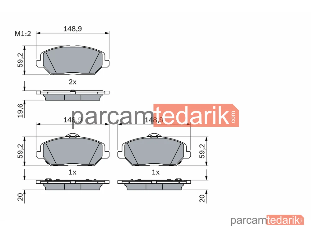 BOSCH 0986424862 | Fren Balatası — Ön, Hyundai i30, Hyundai i30 Fastback, Hyundai i30 Station wagon
