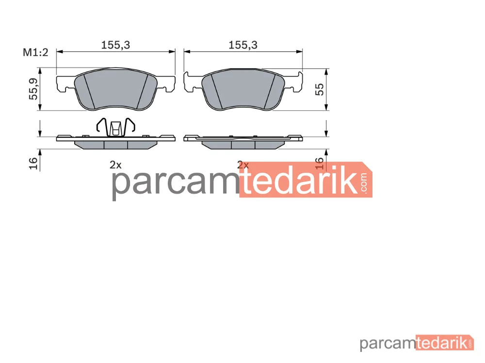 BOSCH 0986424867 | Fren Balatası — Ford Fiesta VII