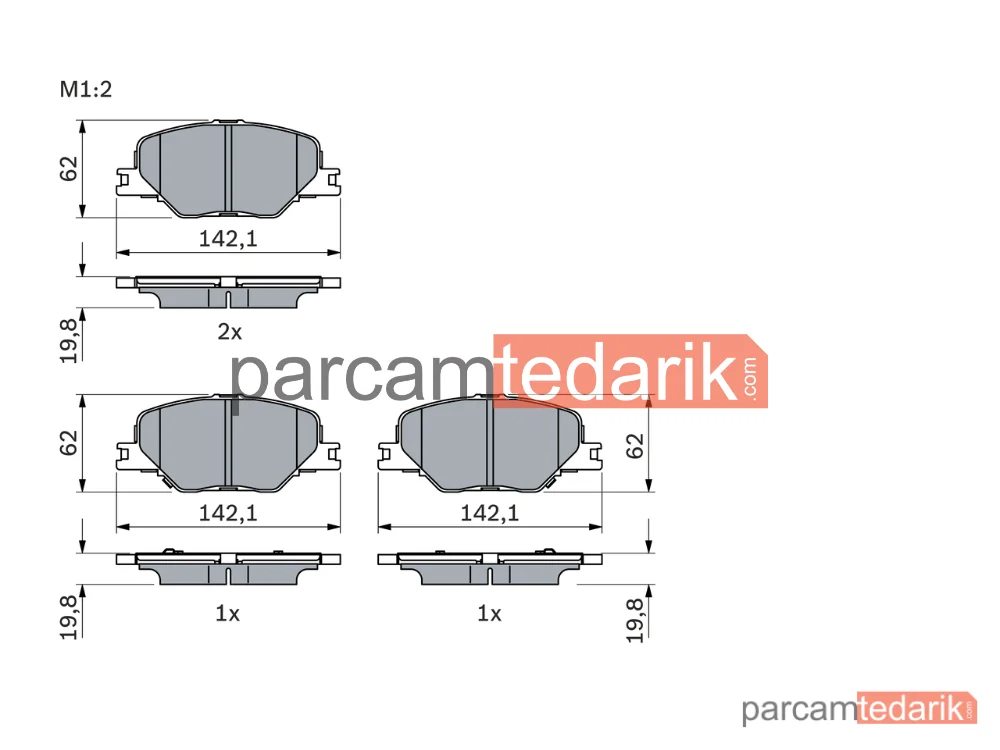 BOSCH 0986424868 | Fren Balatası (Ön) — Opel Insignia B Grand Sport, Opel Insignia B