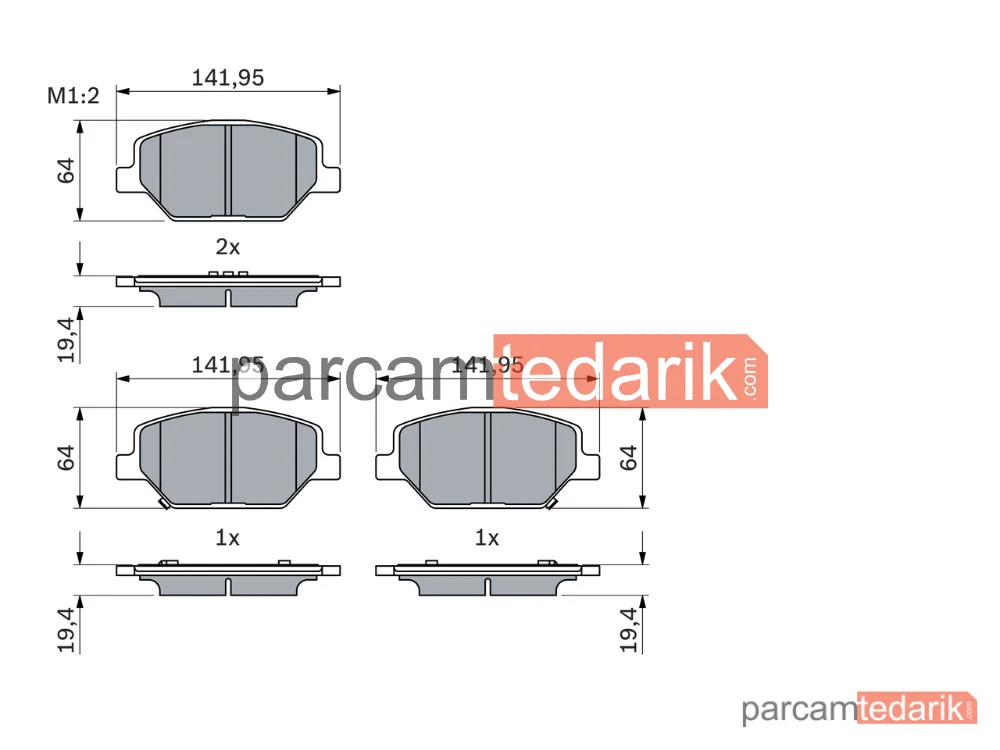 BOSCH 0986424869 | Fren Balatası — Opel Insignia B Grand Sport, Opel Insignia B