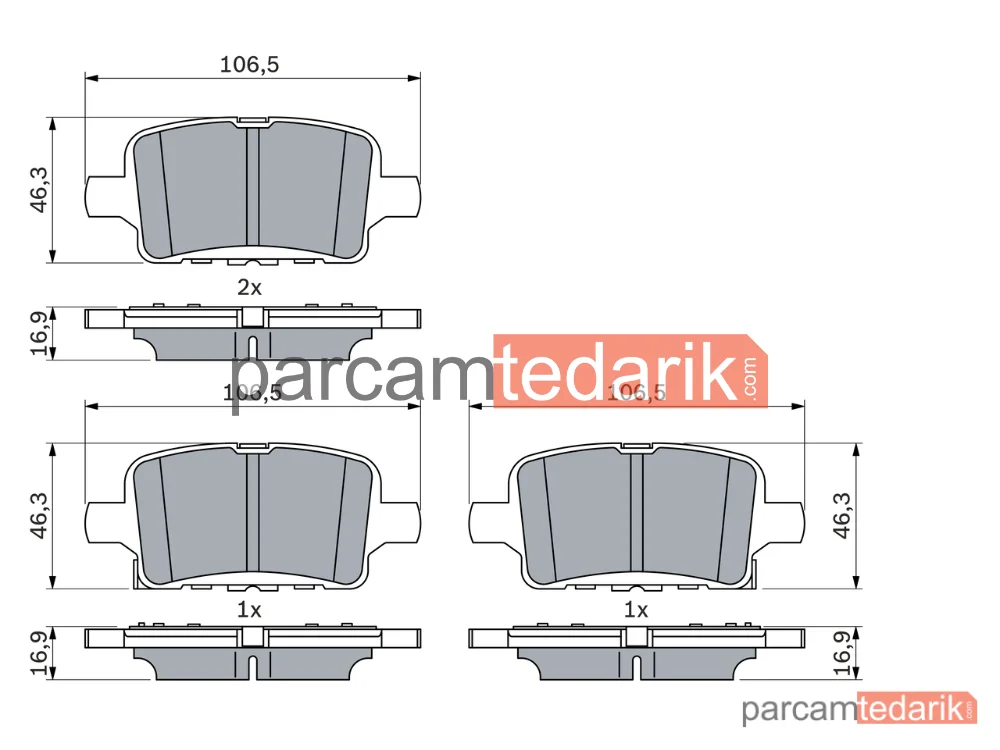 BOSCH 0986424870 | Fren Balatası (Arka) — Opel Insignia B Grand Sport, Opel Insignia B