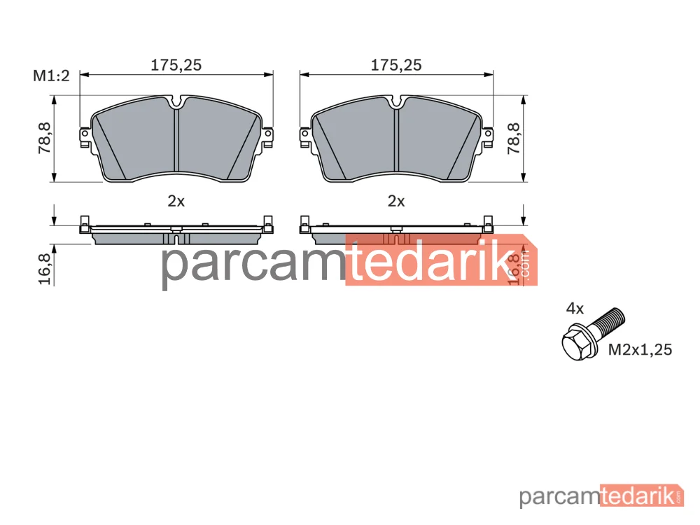 BOSCH 0986424871 | Fren Balatası (Ön) — Land Rover Discovery Sport, Land Rover Range Rover Evoque
