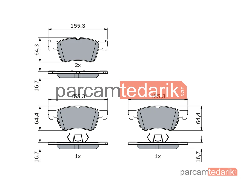 BOSCH 0986424885 | Fren Balatası (Ön) — Ford Focus IV, Ford Kuga III, Ford Puma