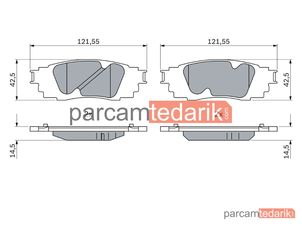 BOSCH 0986424912 | Fren Balatası — Toyota Camry, Toyota Rav 4 V, Lexus UX