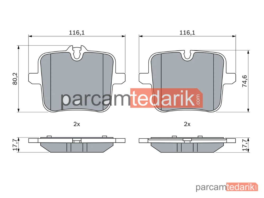 BOSCH 0986424923 | Fren Balatası (Arka) — BMW X6, BMW 8 Coupe, BMW 8 Gran Coupe