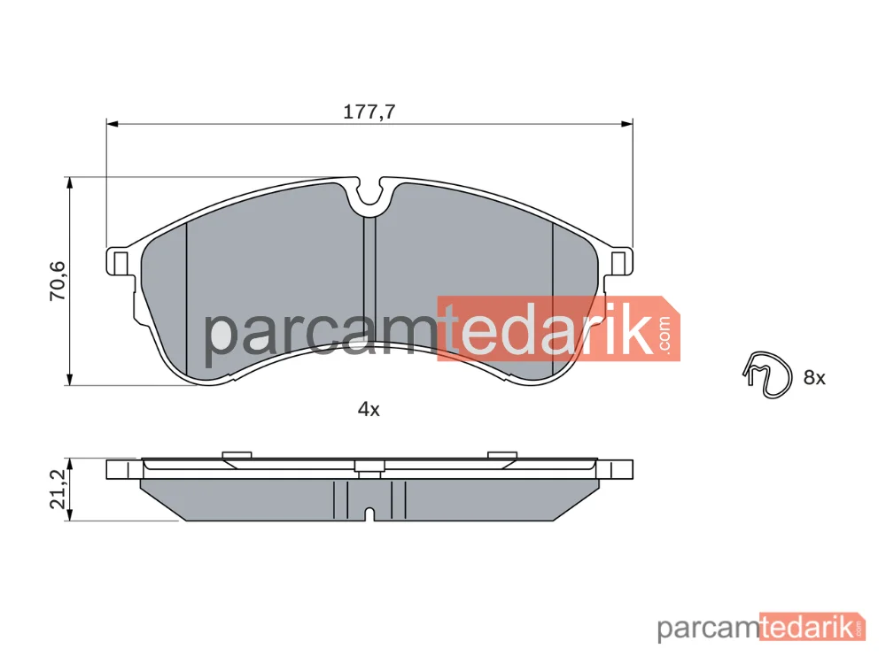 BOSCH 0986424930 | Fren Balatası — VW Crafter, VW Grand California Camper
