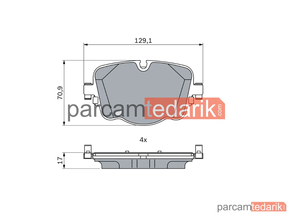 BOSCH 0986424948 | Fren Balatası (Arka) — Audi A8 D5, Bentley Bentayga