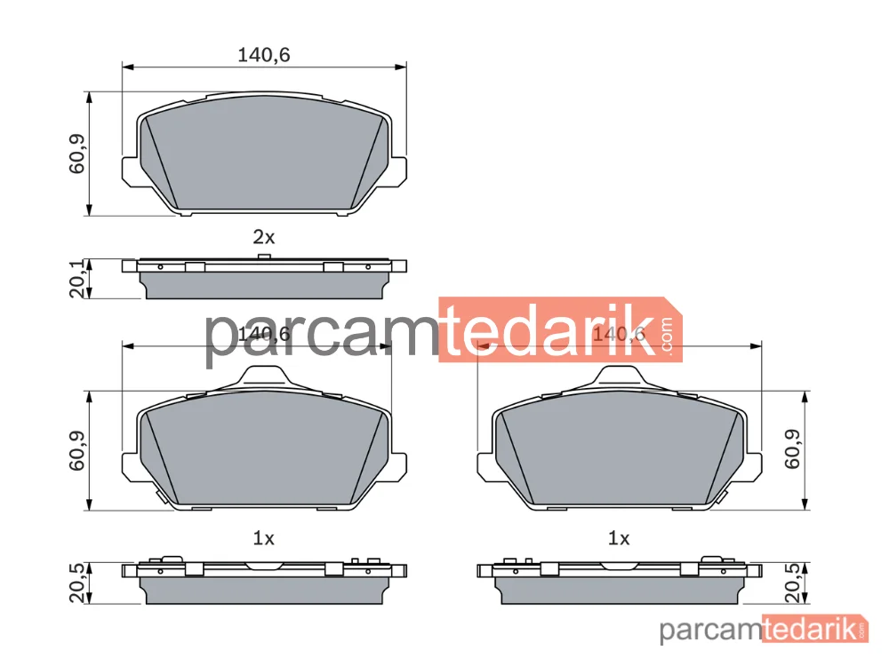 BOSCH 0986424954 | Fren Balatası — Hyundai i30 Fastback