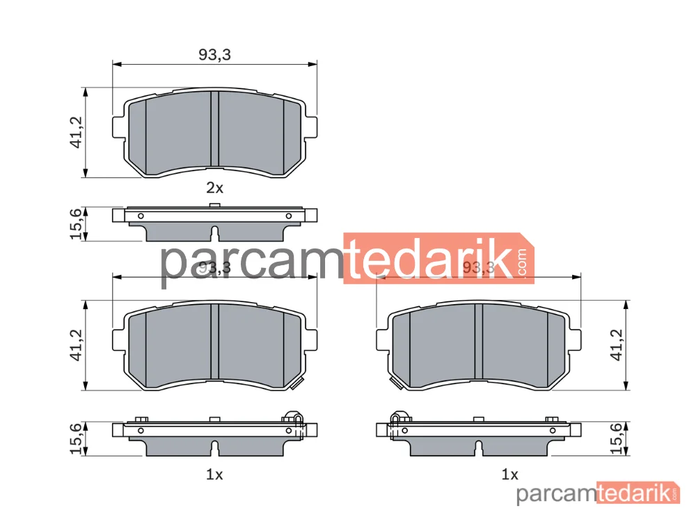 BOSCH 0986424956 | Fren Balatası (Arka) — Hyundai Kona, Kia Optima, Kia Soul II