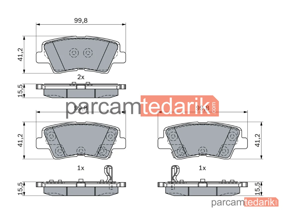 BOSCH 0986424959 | Fren Balatası (Arka) — Kia Soul II, Hyundai i30 Fastback
