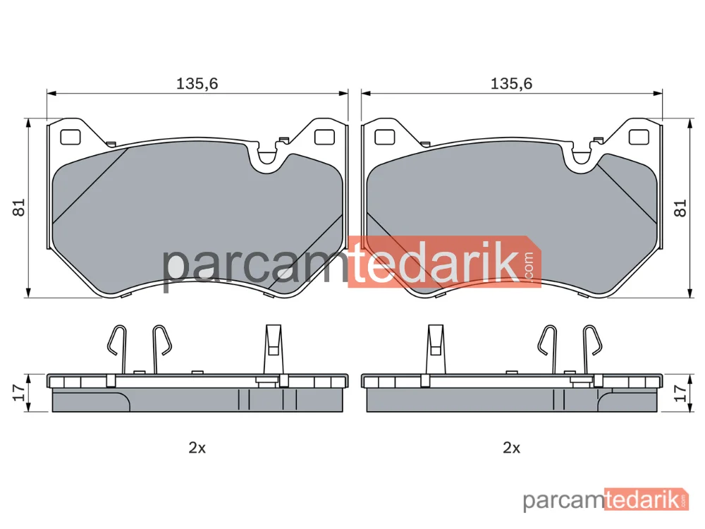 BOSCH 0986424965 | Fren Balatası (Ön) — Audi Q5