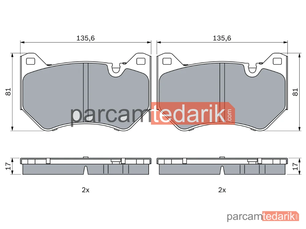BOSCH 0986424966 | Fren Balatası (Ön) — Audi Q5