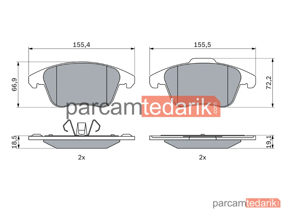 BOSCH 0986424986 | Fren Balatası (Ön) — Peugeot 208 II, DS 3 / DS 3 Crossback, Peugeot 2008 II