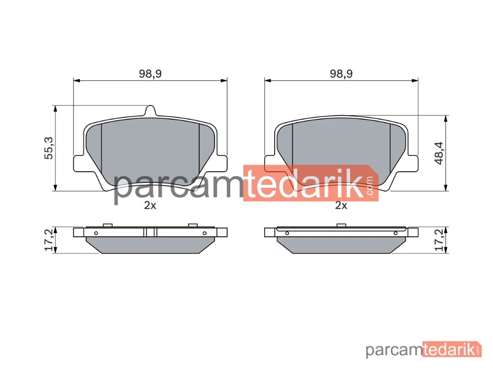 BOSCH 0986424996 | Fren Balatası (Arka) — Volvo XC40