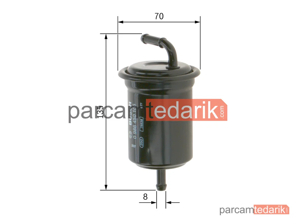BOSCH 0986450106 | Yakıt Filtresi — Mazda 626 IV, Mazda MX-6, Mazda Xedos 6