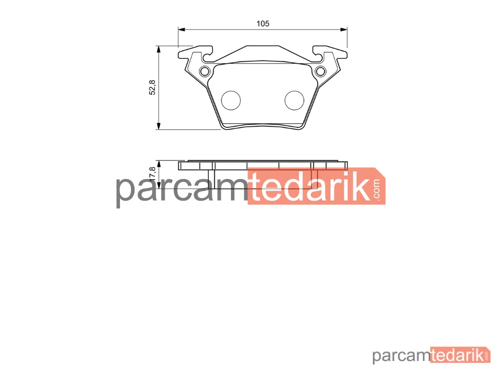 BOSCH 0986460002 | Fren Balatası (Arka) — Mercedes-Benz Vito, Mercedes-Benz V-Serisi
