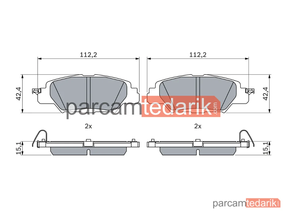BOSCH 0986460006 | Fren Balatası (Arka) — Mazda CX-5