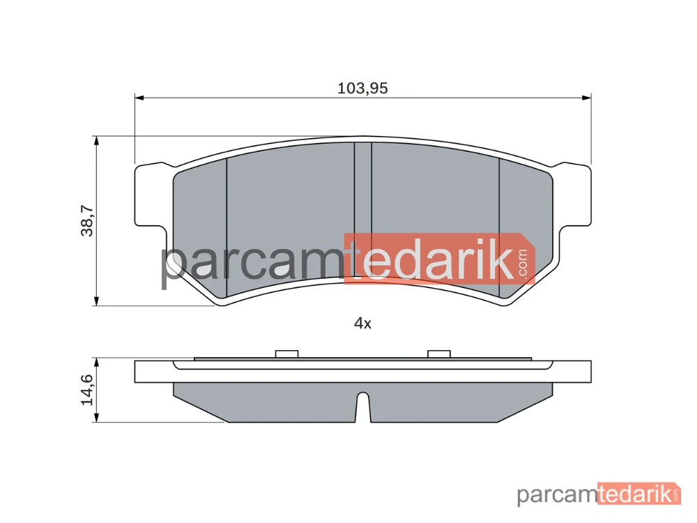 BOSCH 0986460007 | Fren Balatası (Arka) — Chevrolet Lacetti, Chevrolet Nubira