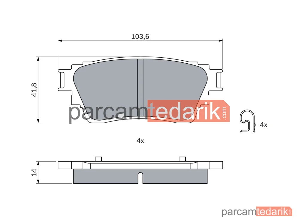 BOSCH 0986460008 | Fren Balatası (Arka) — Mitsubishi Eclipse Cross, Mitsubishi Outlander III