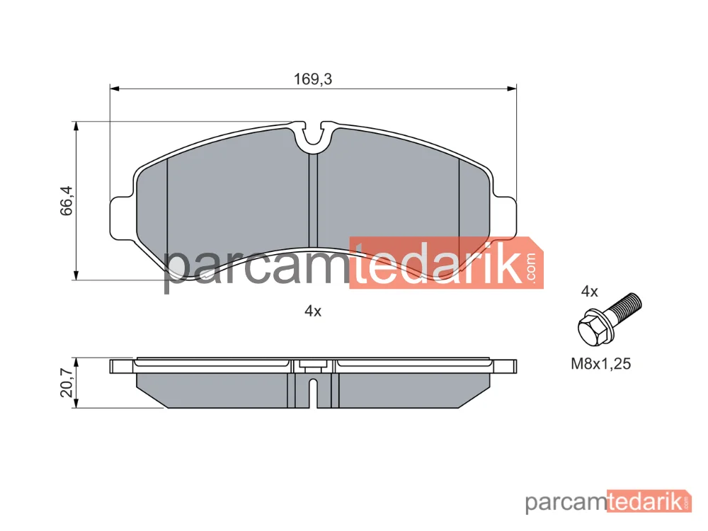 BOSCH 0986460013 | Fren Balatası — Mercedes-Benz Sprinter 5-t
