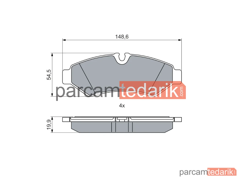 BOSCH 0986460026 | Fren Balatası (Arka) — Mercedes-Benz Sprinter 3,5-t, Mercedes-Benz Sprinter 4-t