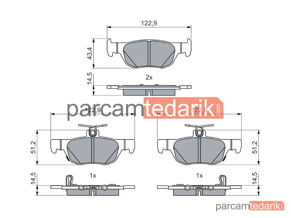 BOSCH 0986460027 | Fren Balatası — Mazda CX-30, Mazda 3, Mazda MX-30