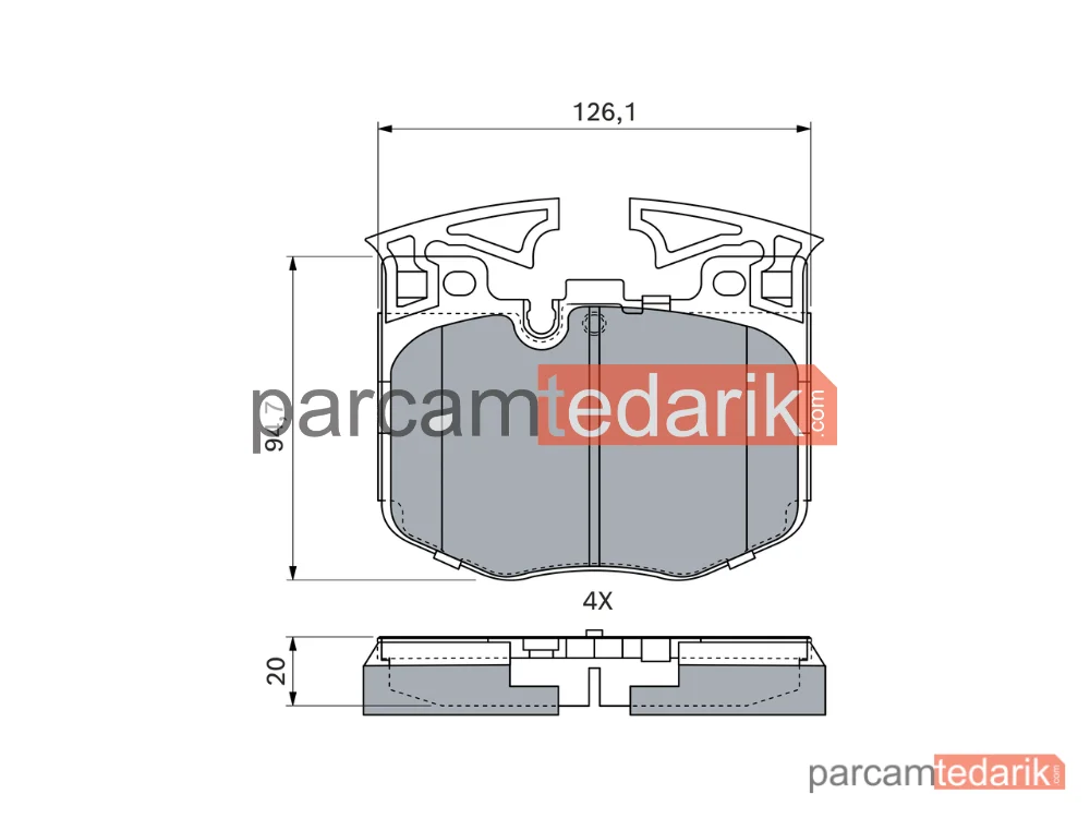 BOSCH 0986460060 | Fren Balatası — BMW 5, BMW 5 Touring, BMW 3