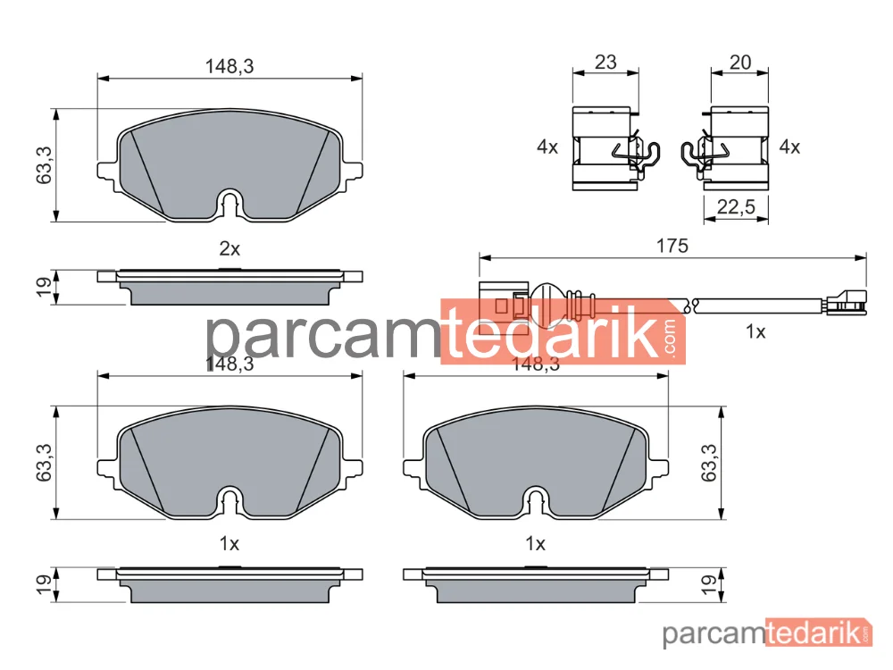 BOSCH 0986460072 | Fren Balatası — Skoda Octavia IV Combi, VW Golf VIII, Audi A3