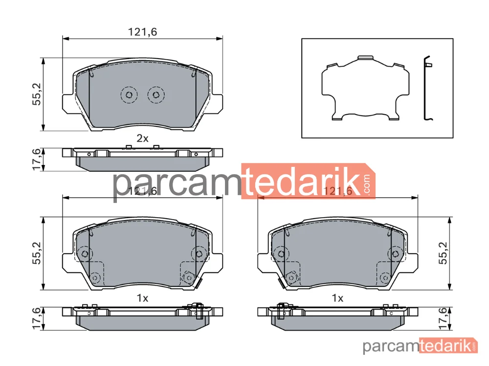 BOSCH 0986460078 | Fren Balatası — Kia Picanto III