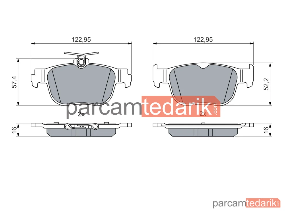 BOSCH 0986460083 | Fren Balatası (Arka) — Skoda Octavia IV Combi, VW Golf VIII, Audi A3
