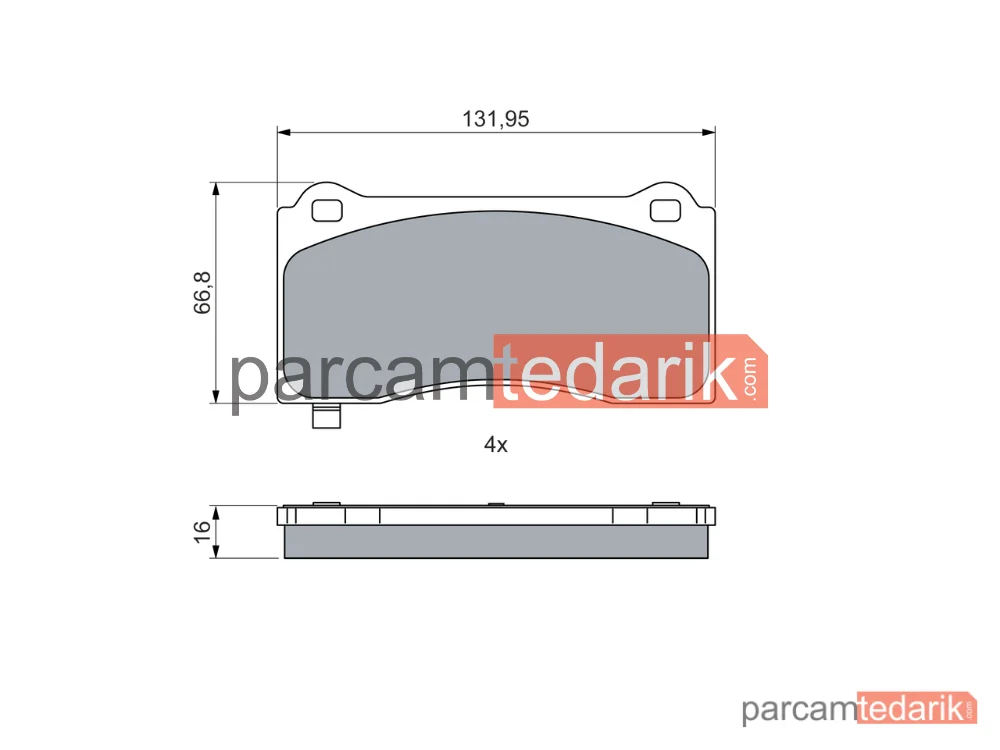 BOSCH 0986460084 | Fren Balatası (Ön) — Tesla Model 3, Tesla Model Y