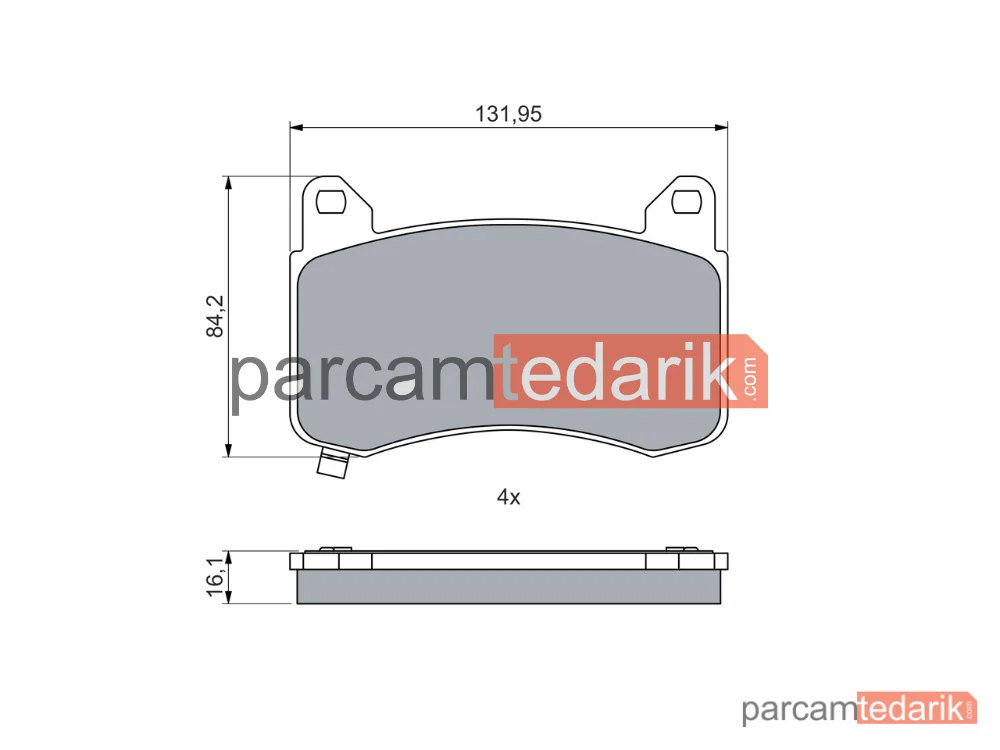 BOSCH 0986460085 | Fren Balatası (Ön) — Tesla Model 3, Tesla Model Y