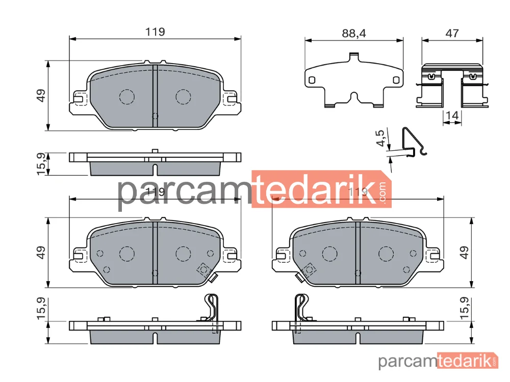 BOSCH 0986460138 | Fren Balatası (Arka) — Honda Cr-V V