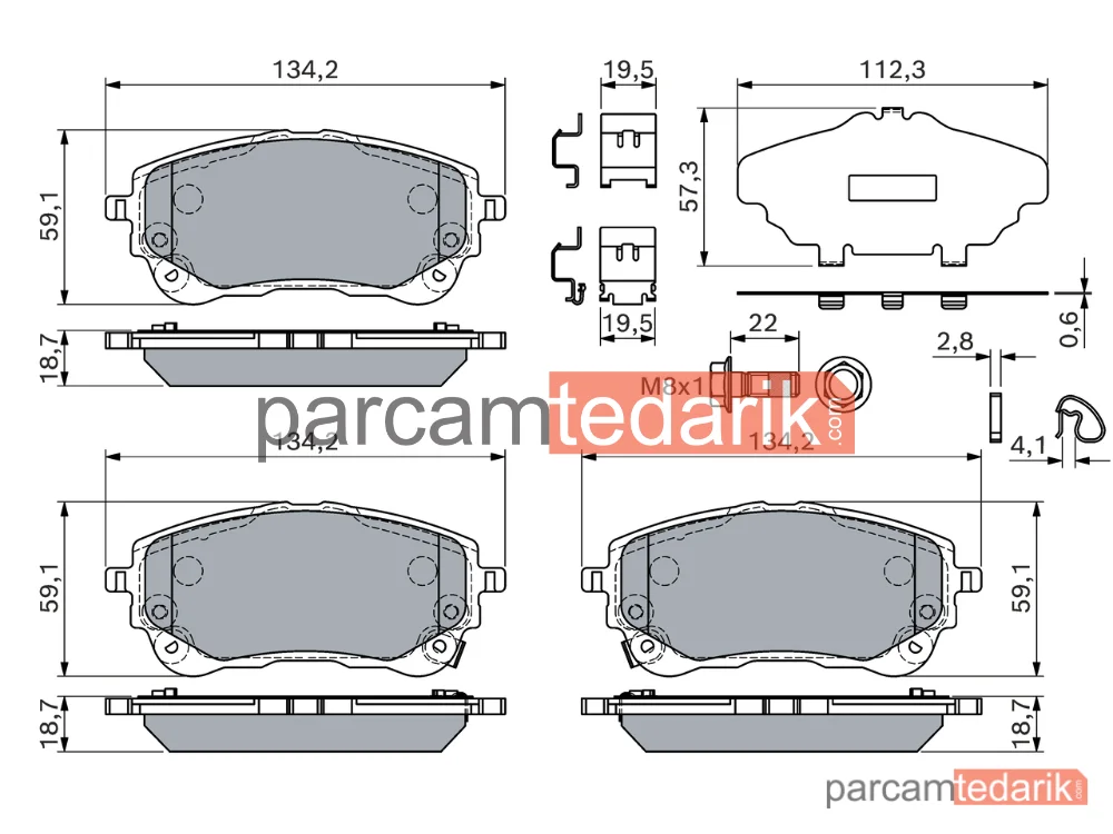 BOSCH 0986460149 | Fren Balatası — Toyota Corolla, Toyota Yaris Cross