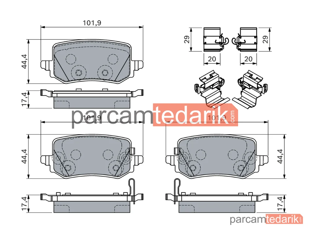 BOSCH 0986460161 | Fren Balatası (Arka)