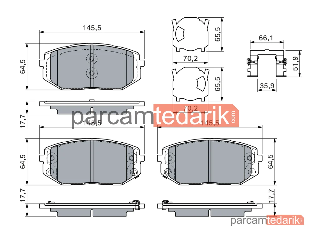 BOSCH 0986460164 | Fren Balatası