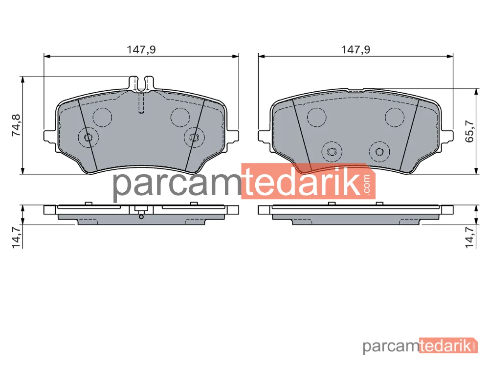 BOSCH 0986460167 | Fren Balatası (Arka) — Mercedes-Benz Eqe