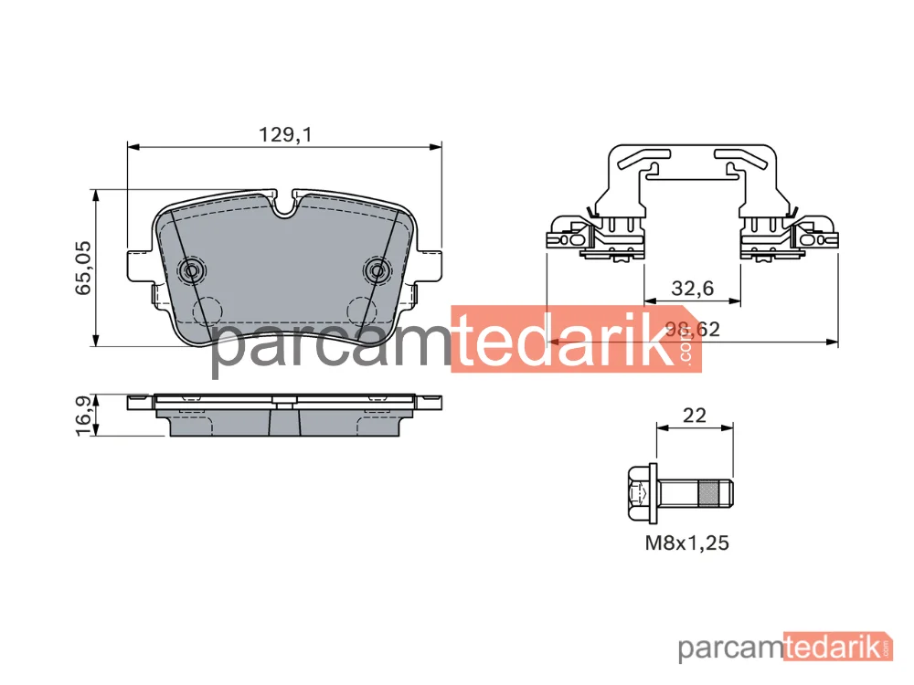 BOSCH 0986460173 | Fren Balatası — Audi A6 C8, Audi A7, Audi A8 D5