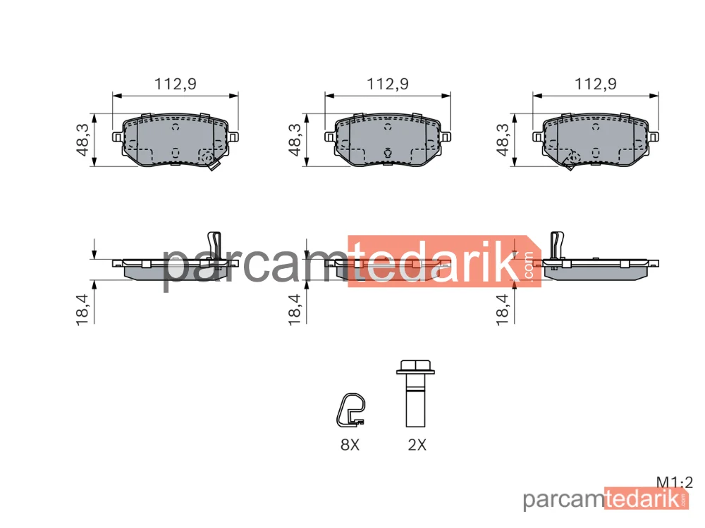 BOSCH 0986460187 | Fren Balatası (Arka) — Mercedes-Benz X-Serisi