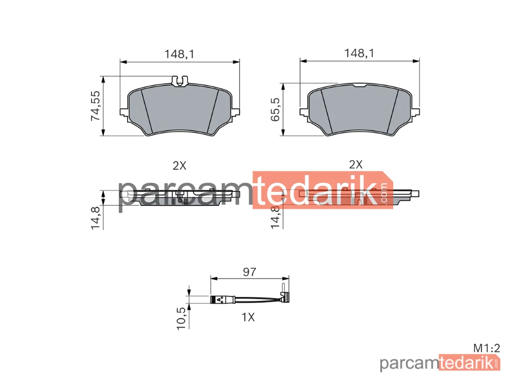 BOSCH 0986460255 | Fren Balatası (Arka) — Mercedes-Benz Eqe