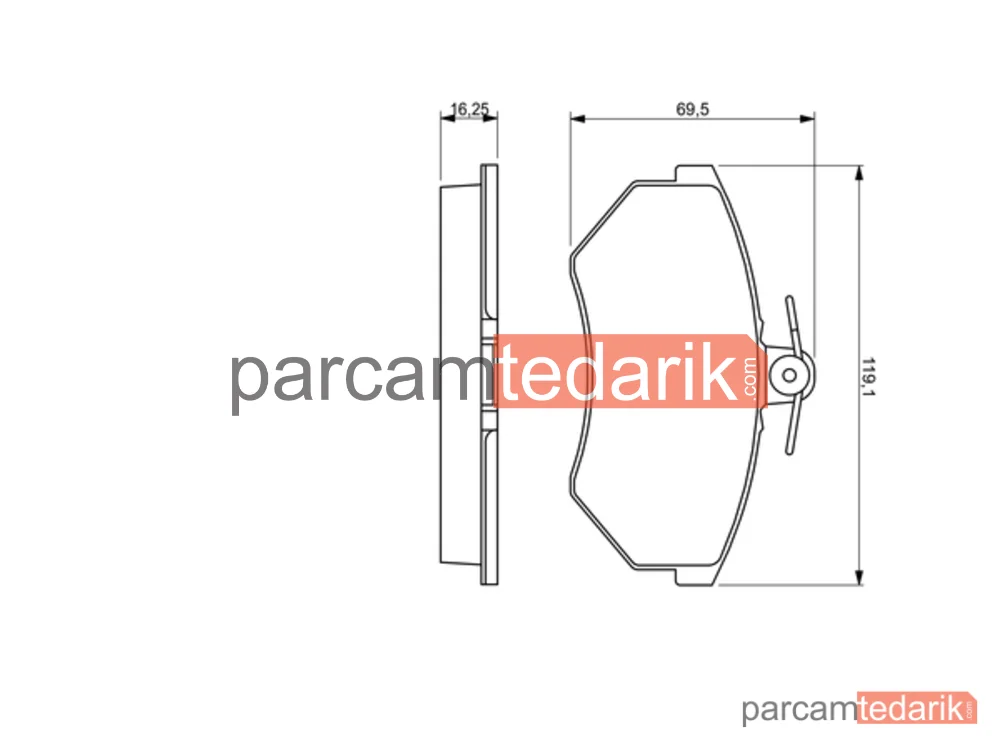 BOSCH 0986460943 | Fren Balatası — Seat Ibiza II, Seat Cordoba