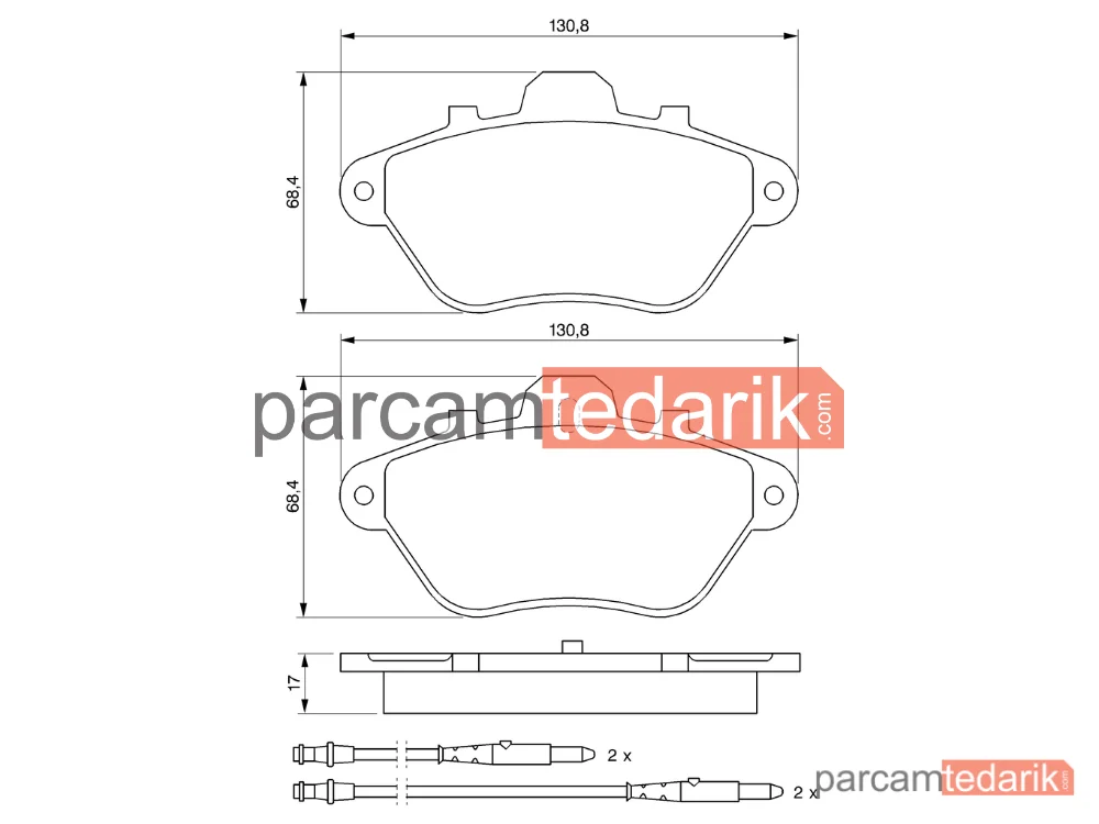 BOSCH 0986460956 | Fren Balatası (Ön) — Citroen XM, Citroen XM Break